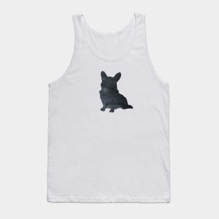 Corgi Art Black Tank Top